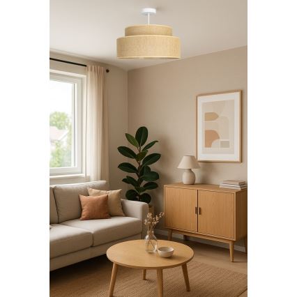 Nadgradni luster BOHO 1xE27/60W/230V bež