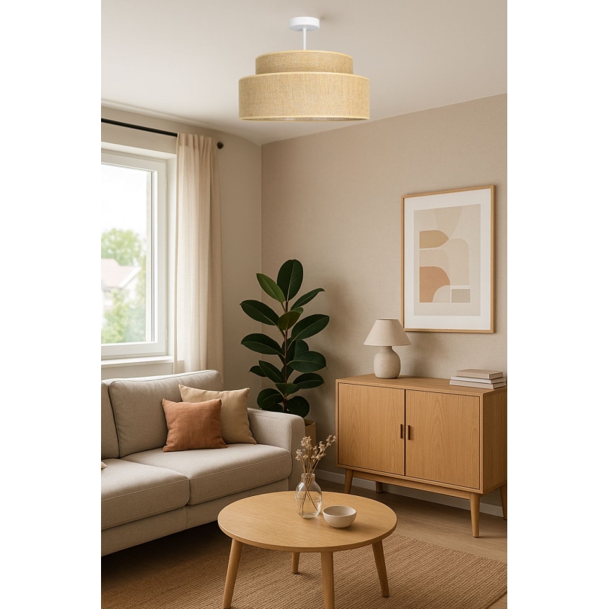 Nadgradni luster BOHO 1xE27/60W/230V bež