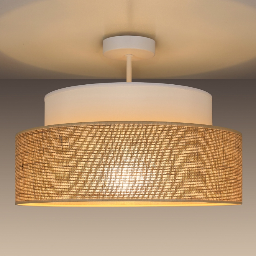 Nadgradni luster BOHO 1xE27/60W/230V bijela/bež