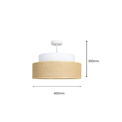 Nadgradni luster BOHO 1xE27/60W/230V bijela/bež