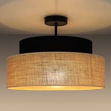 Nadgradni luster BOHO 1xE27/60W/230V crna/bež