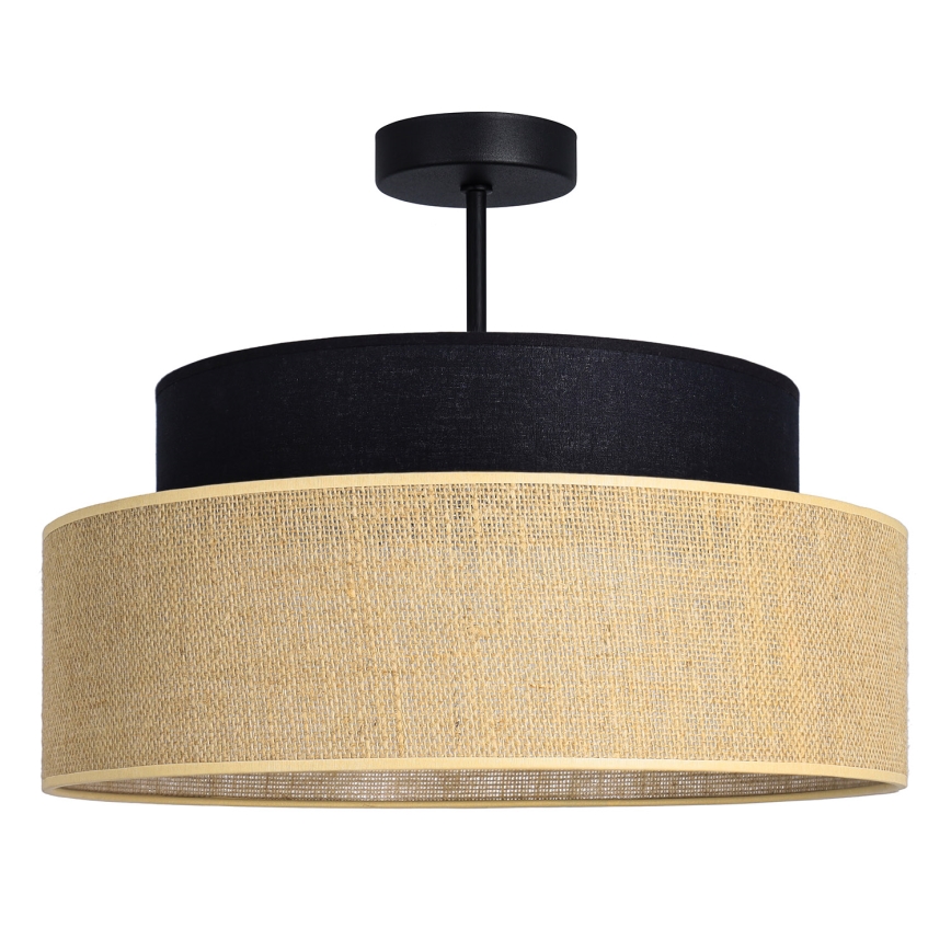 Nadgradni luster BOHO 1xE27/60W/230V crna/bež