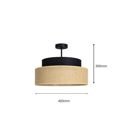 Nadgradni luster BOHO 1xE27/60W/230V crna/bež