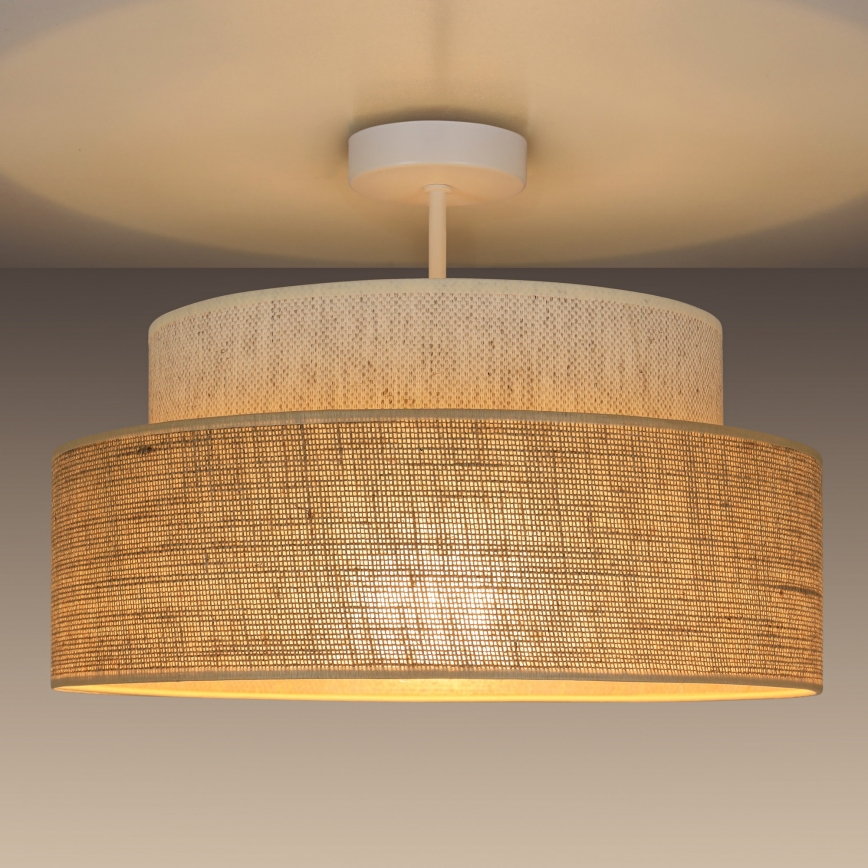 Nadgradni luster BOHO 1xE27/60W/230V krem/bež