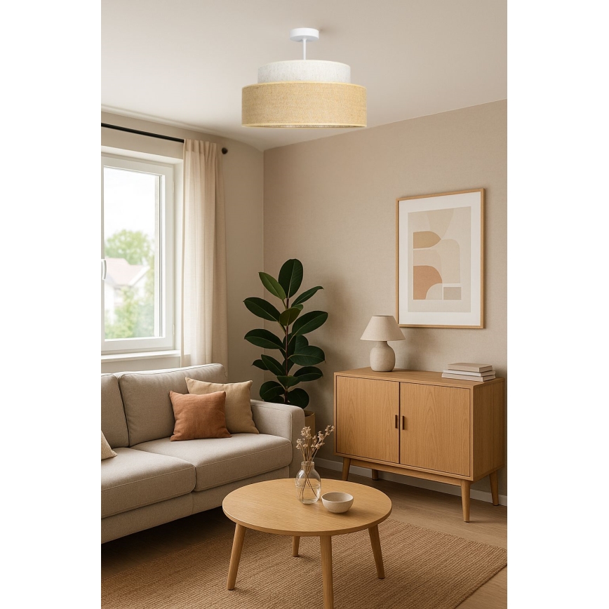 Nadgradni luster BOHO 1xE27/60W/230V krem/bež