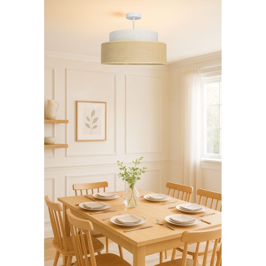 Nadgradni luster BOHO 1xE27/60W/230V krem/bež