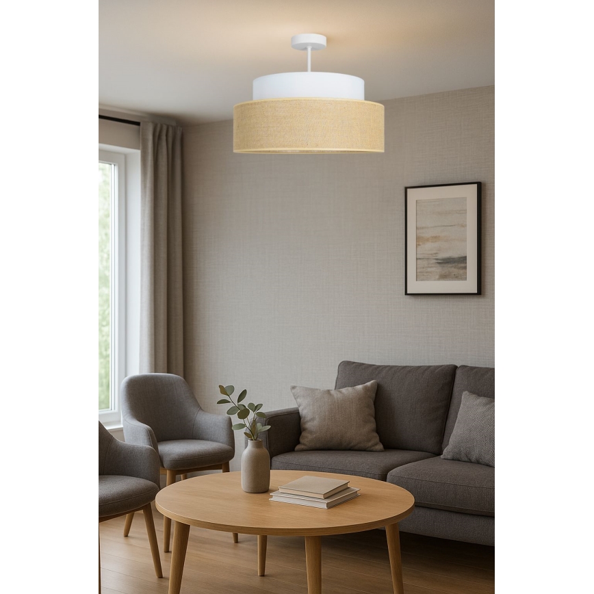Nadgradni luster BOHO 1xE27/60W/230V krem/bež