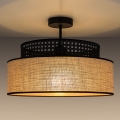 Nadgradni luster BOHO 1xE27/60W/230V pr. 40 cm crna/ratan