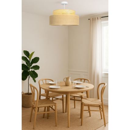Nadgradni luster BOHO 1xE27/60W/230V ratan