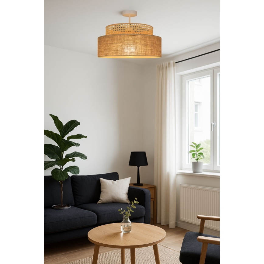 Nadgradni luster BOHO 1xE27/60W/230V ratan