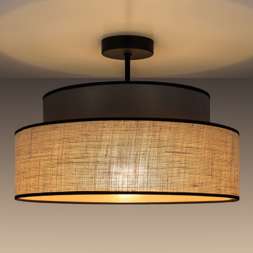 Nadgradni luster BOHO 1xE27/60W/230V smeđa/bež