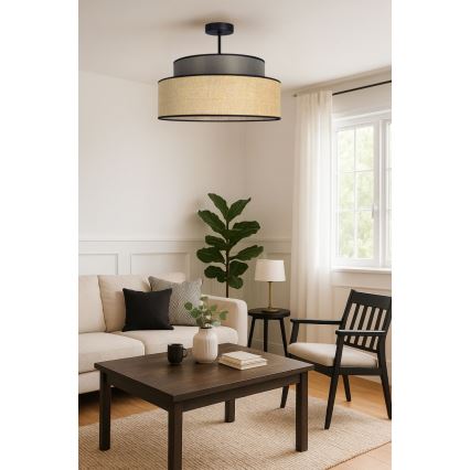 Nadgradni luster BOHO 1xE27/60W/230V smeđa/bež