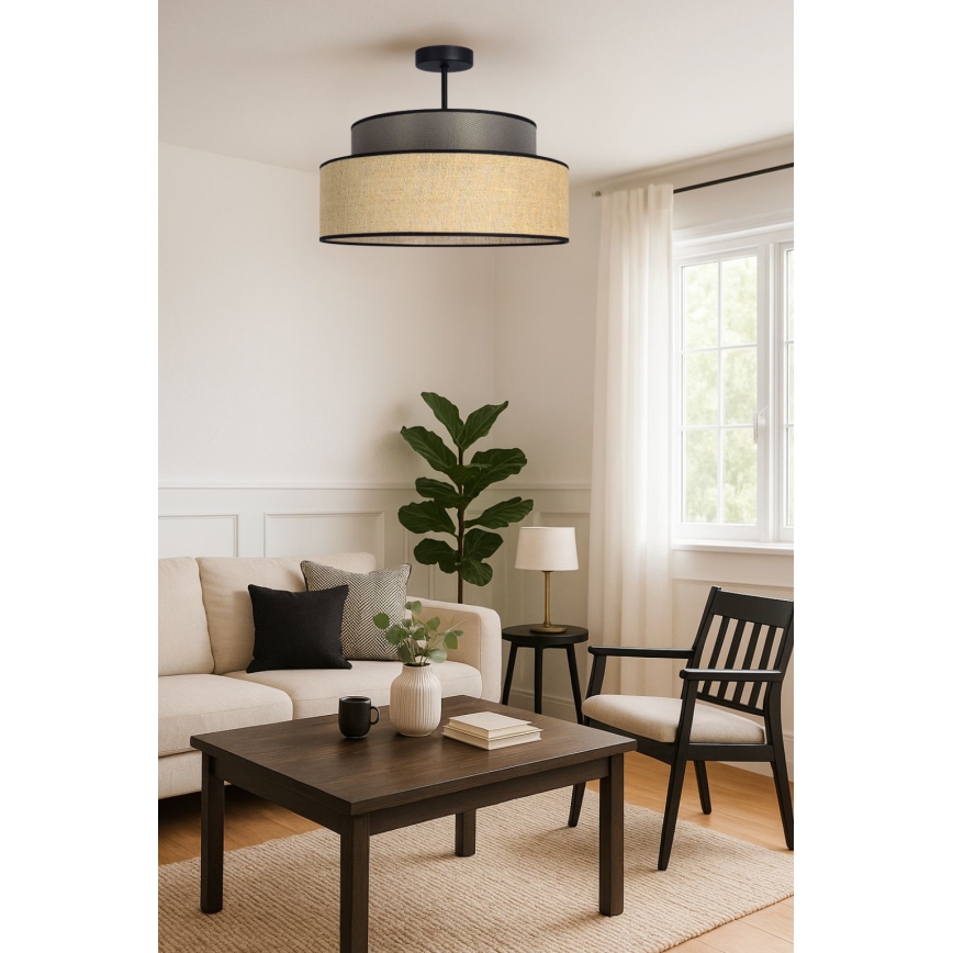 Nadgradni luster BOHO 1xE27/60W/230V smeđa/bež