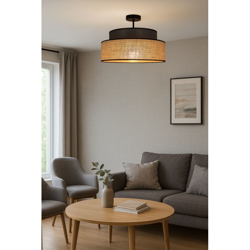 Nadgradni luster BOHO 1xE27/60W/230V smeđa/bež