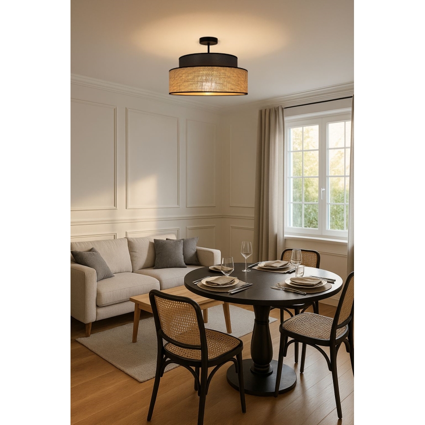 Nadgradni luster BOHO 1xE27/60W/230V smeđa/bež