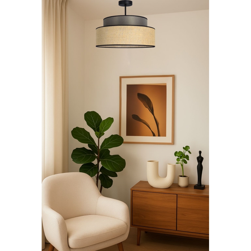 Nadgradni luster BOHO 1xE27/60W/230V smeđa/bež