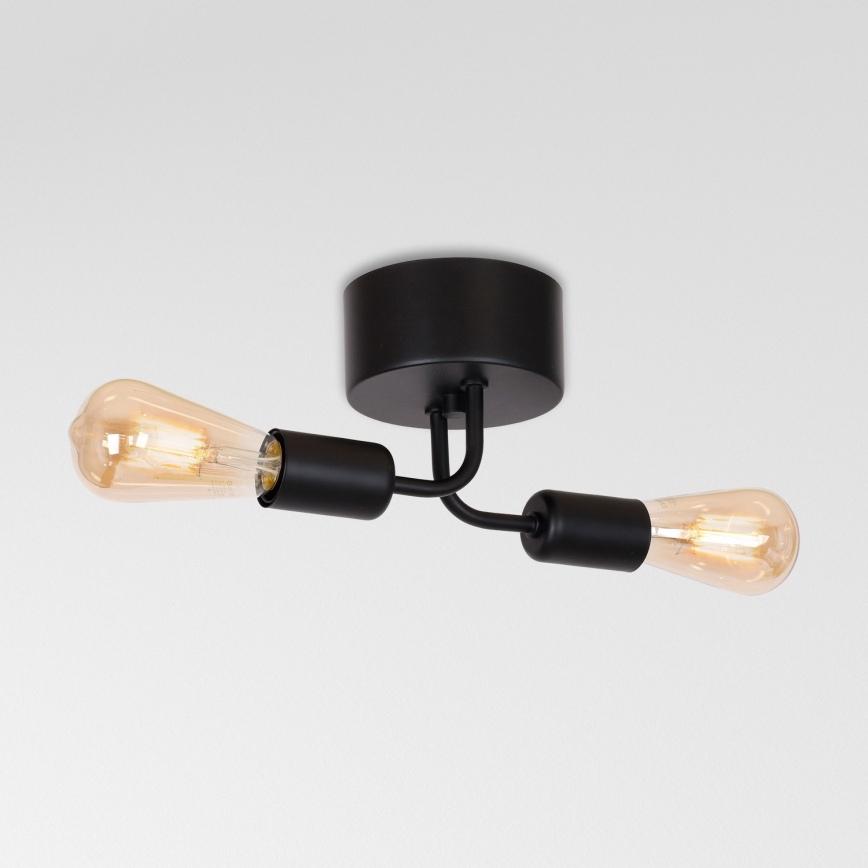 Nadgradni luster BRENDA 2xE27/60W/230V crna
