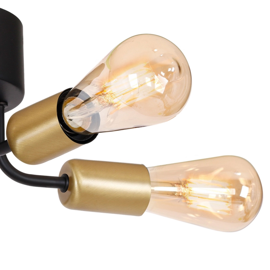 Nadgradni luster BRENDA 5xE27/60W/230V crna/zlatna