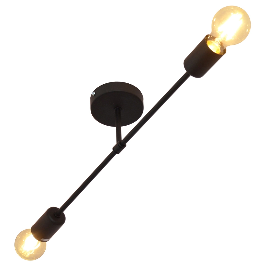 Nadgradni luster CAMBRIDGE 2xE27/15W/230V crna