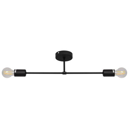 Nadgradni luster CAMBRIDGE 2xE27/15W/230V crna