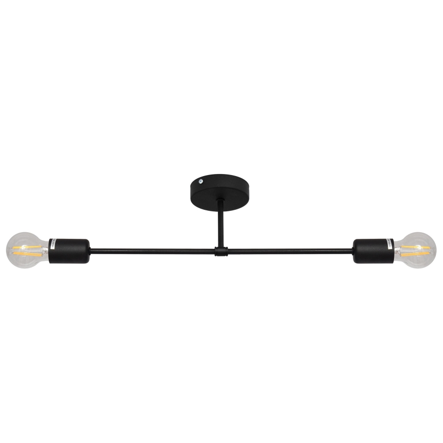 Nadgradni luster CAMBRIDGE 2xE27/15W/230V crna
