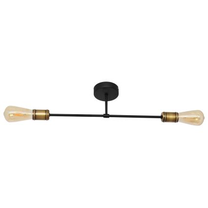Nadgradni luster CAMBRIDGE 2xE27/15W/230V crna/zlatna
