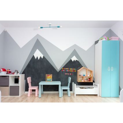 Nadgradni luster CAMBRIDGE 2xE27/15W/230V plava