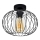 Nadgradni luster CORRINI 1xE27/60W/230V pr. 25 cm crna/prozirna