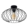 Nadgradni luster CORRINI 1xE27/60W/230V pr. 34 cm crna/prozirna