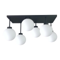 Nadgradni luster DEA 6xE14/60W/230V crna/bijela