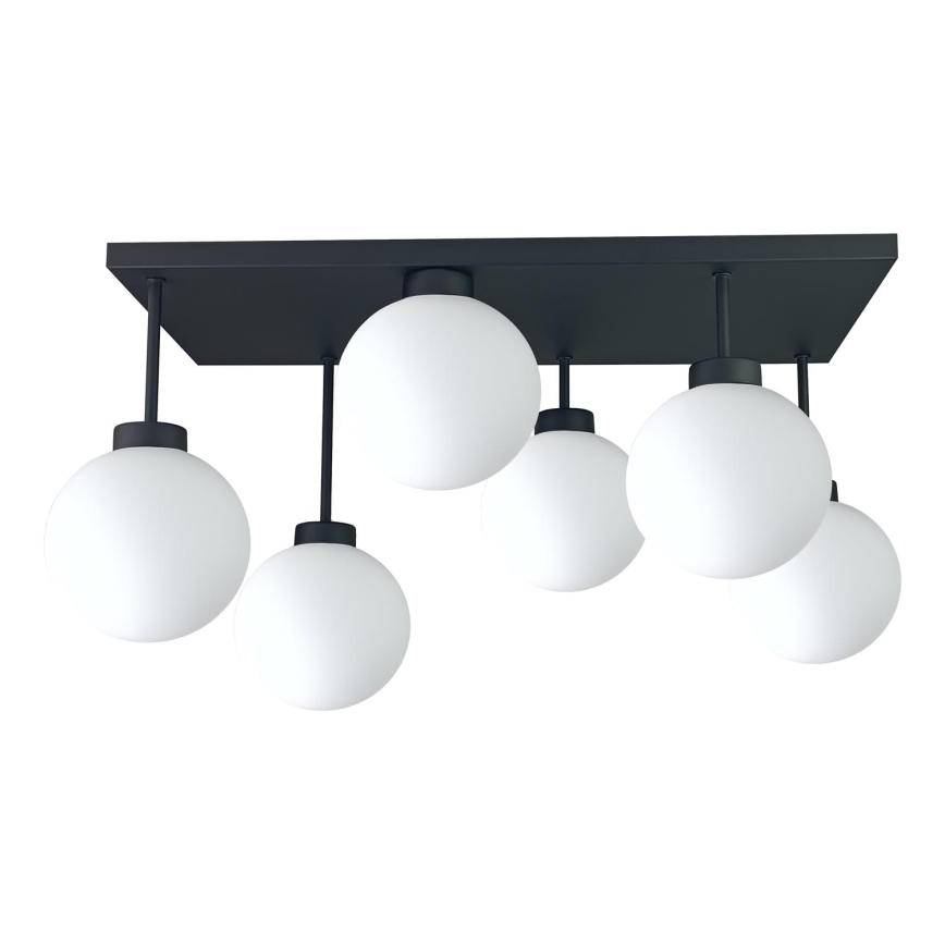 Nadgradni luster DEA 6xE14/60W/230V crna/bijela