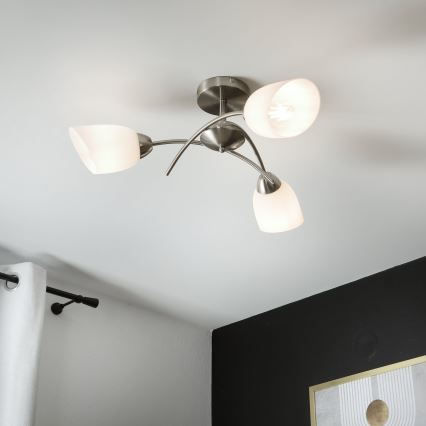 Nadgradni luster DONNA 3xE27/60W/230V nikal