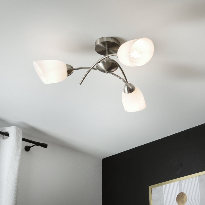 Nadgradni luster DONNA 3xE27/60W/230V nikal