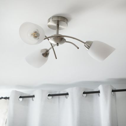 Nadgradni luster DONNA 3xE27/60W/230V nikal