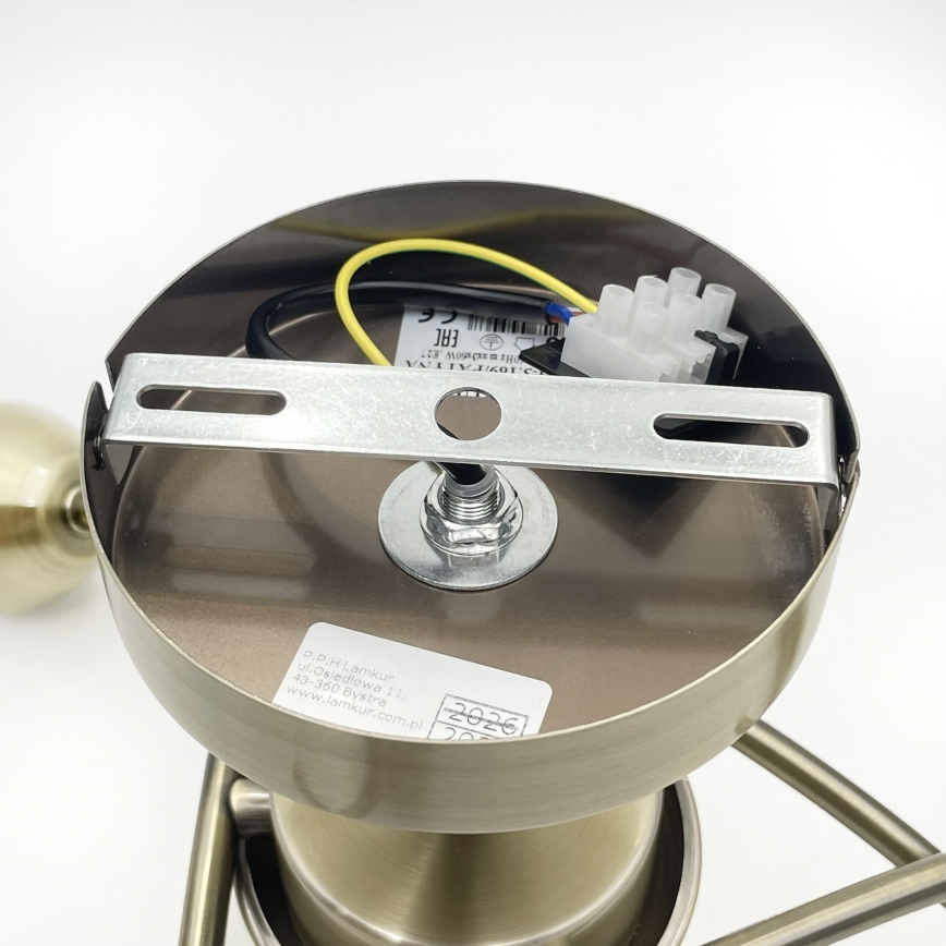 Nadgradni luster DONNA 3xE27/60W/230V patina