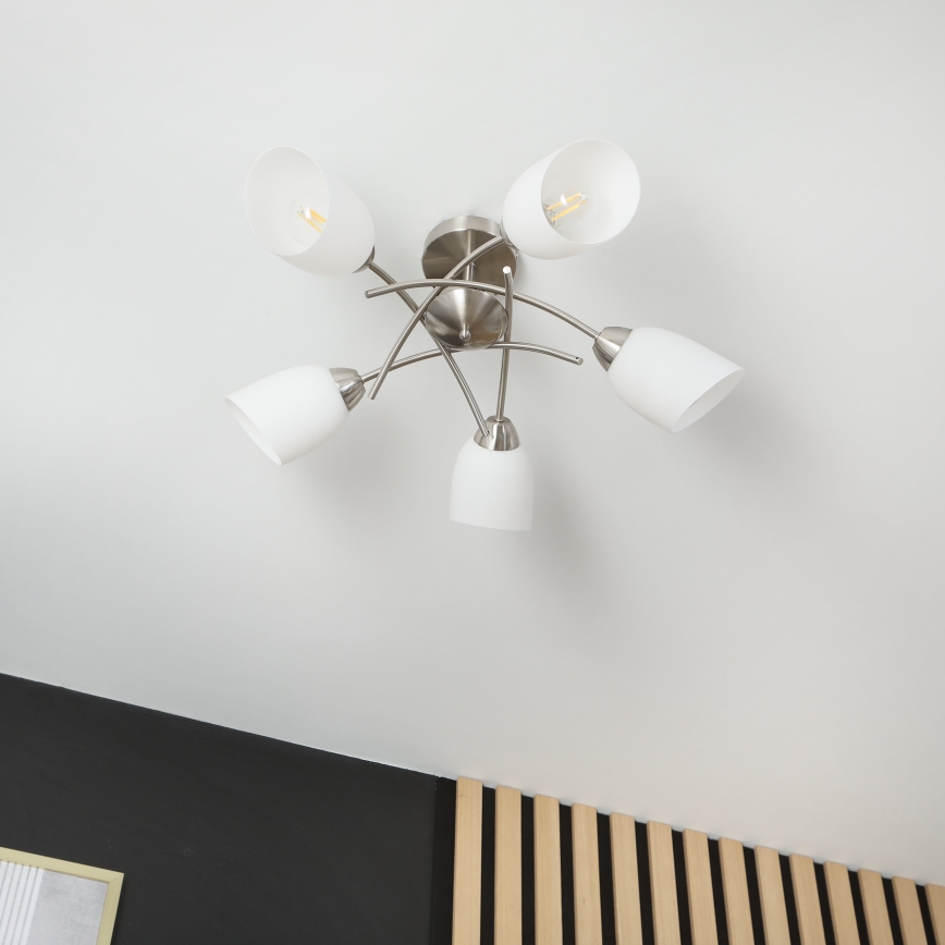 Nadgradni luster DONNA 5xE27/60W/230V nikal