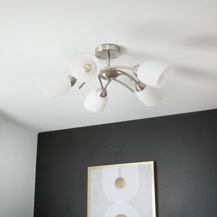 Nadgradni luster DONNA 5xE27/60W/230V nikal