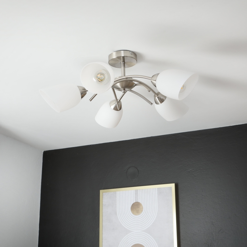 Nadgradni luster DONNA 5xE27/60W/230V nikal