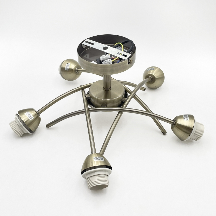 Nadgradni luster DONNA 5xE27/60W/230V patina