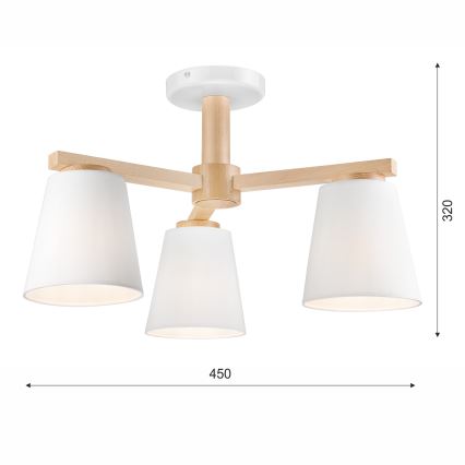 Nadgradni luster ELLIE 3xE27/60W/230V bukva