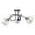 Nadgradni luster EVIE 3xE27/60W/230V crna/prozirna