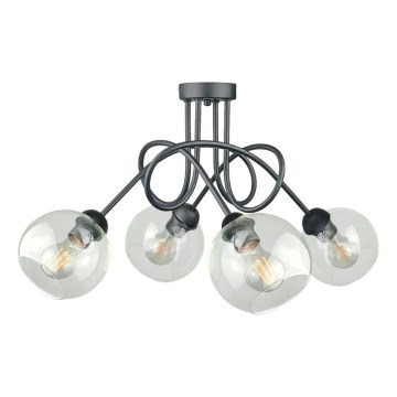 Nadgradni luster EVIE 4xE27/60W/230V antracit/prozirna