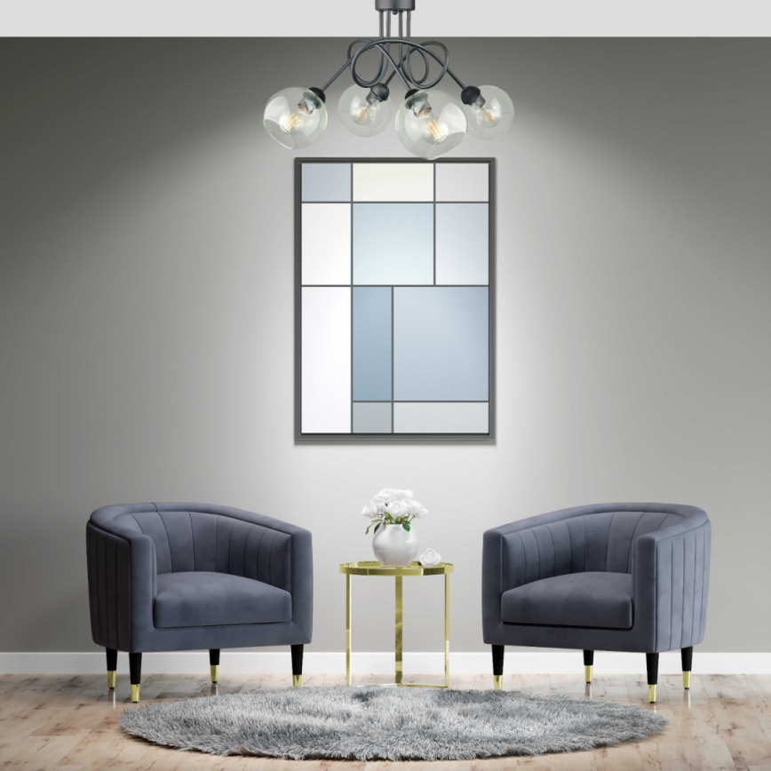 Nadgradni luster EVIE 4xE27/60W/230V antracit/prozirna
