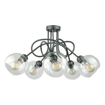 Nadgradni luster EVIE 5xE27/60W/230V antracit/prozirna