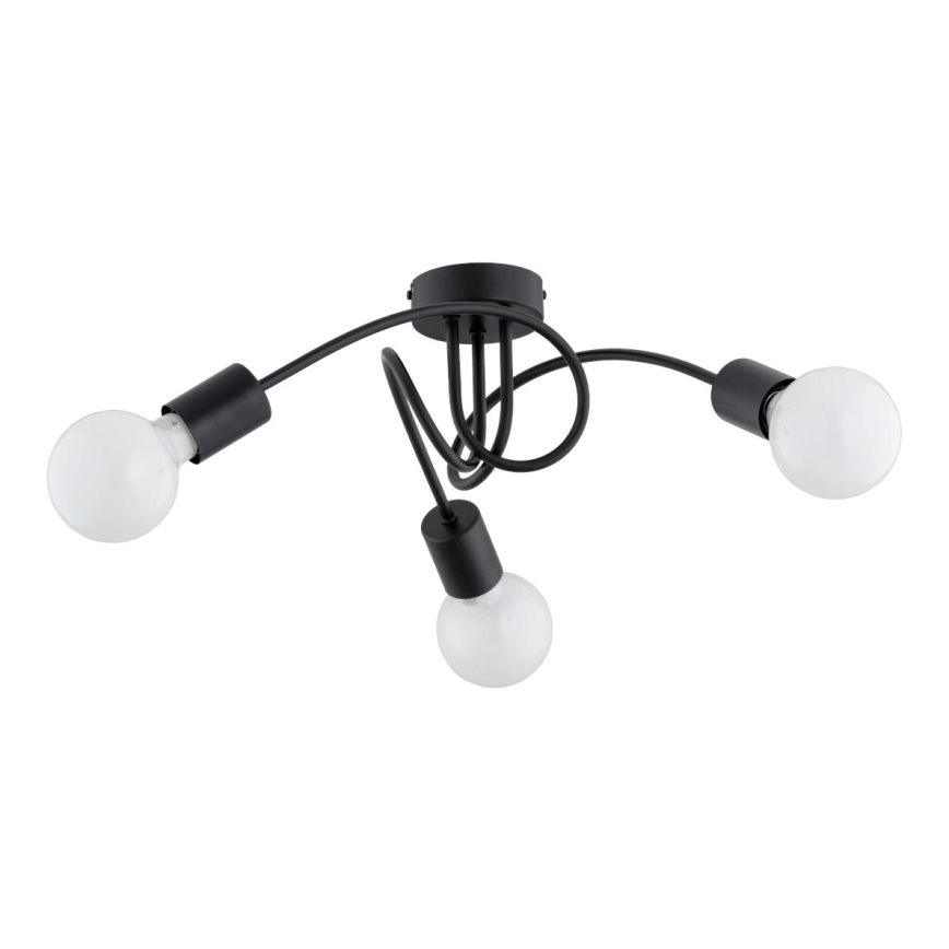 Nadgradni luster FARTA 3xE27/15W/230V crna