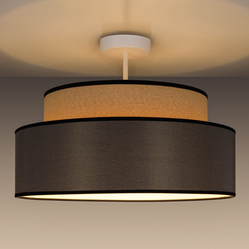 Nadgradni luster GRACE 1xE27/60W/230V bež/smeđa