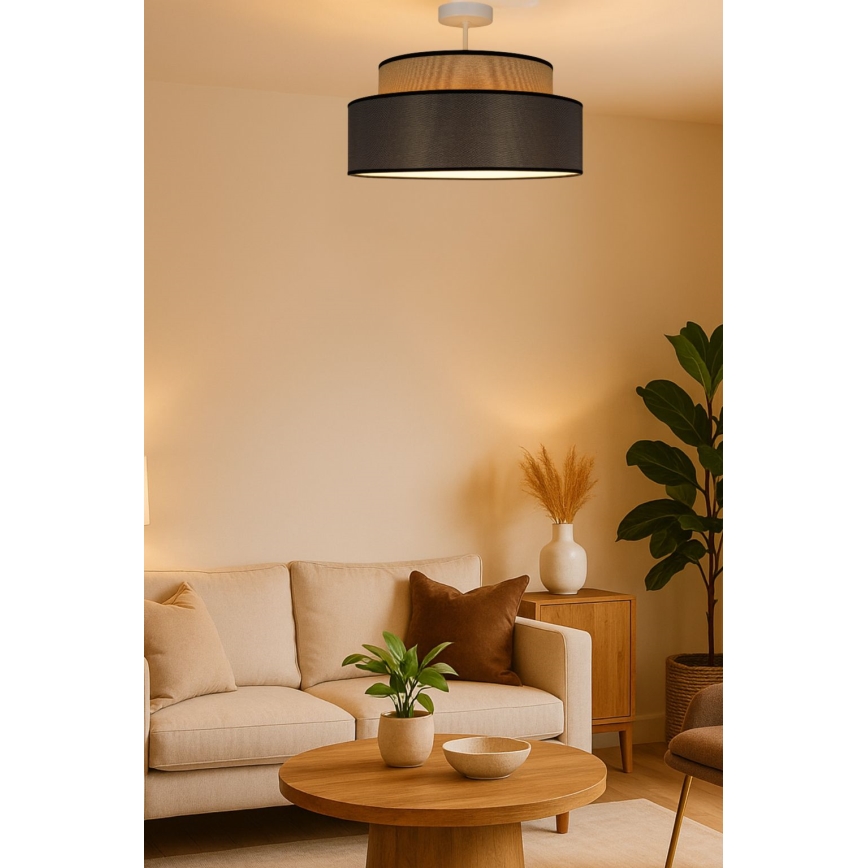 Nadgradni luster GRACE 1xE27/60W/230V bež/smeđa