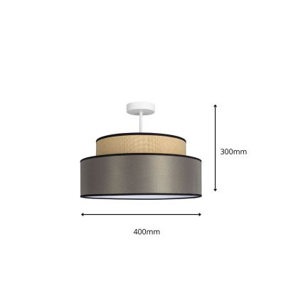 Nadgradni luster GRACE 1xE27/60W/230V bež/smeđa