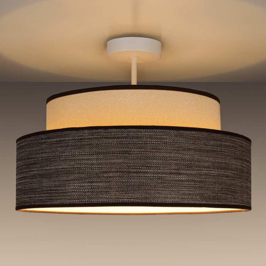 Nadgradni luster GRACE 1xE27/60W/230V krem/smeđa
