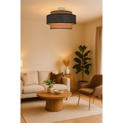 Nadgradni luster GRACE 1xE27/60W/230V krem/smeđa
